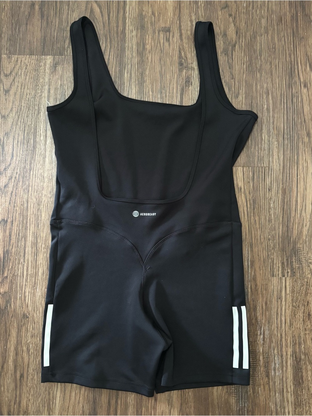 Adidas Hyperglam AEROREADY Training Leotard Bodysuit Black White M NWT - Picture 2 of 7